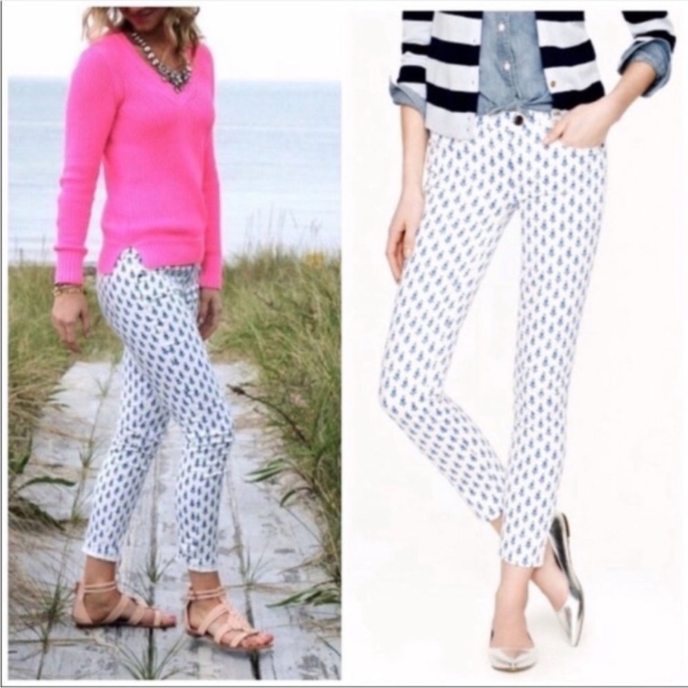 J. Crew Toothpick Jeans in Thistle Print Size 27